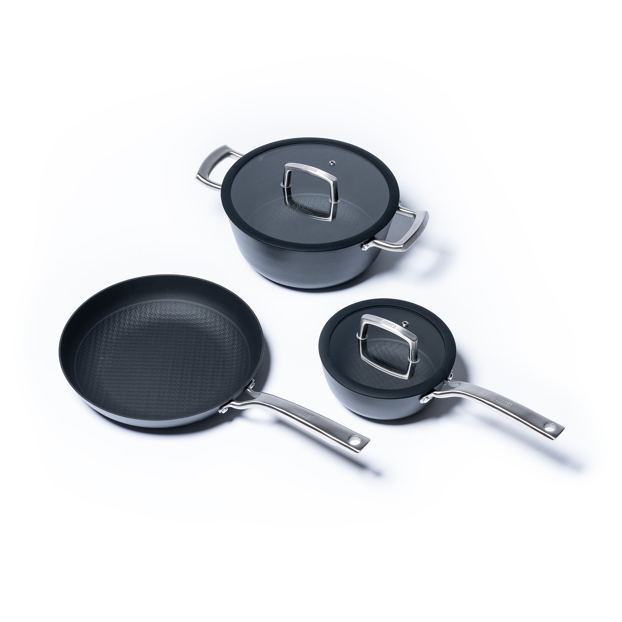 Každodenní sada nádobí z tenkostěnné litiny - 3 kusy