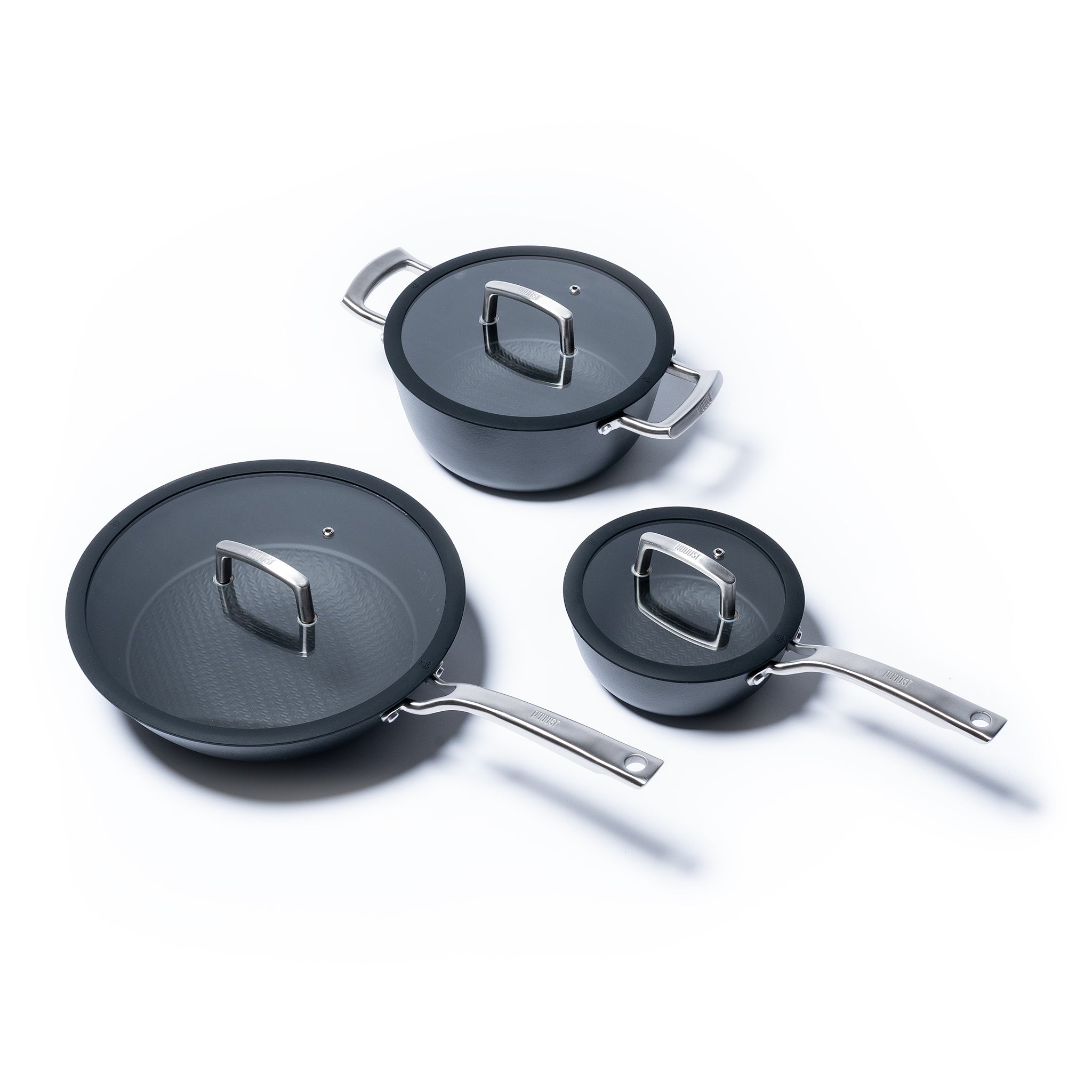 Kreativní sada nádobí z tenkostěnné litiny - 3 kusy