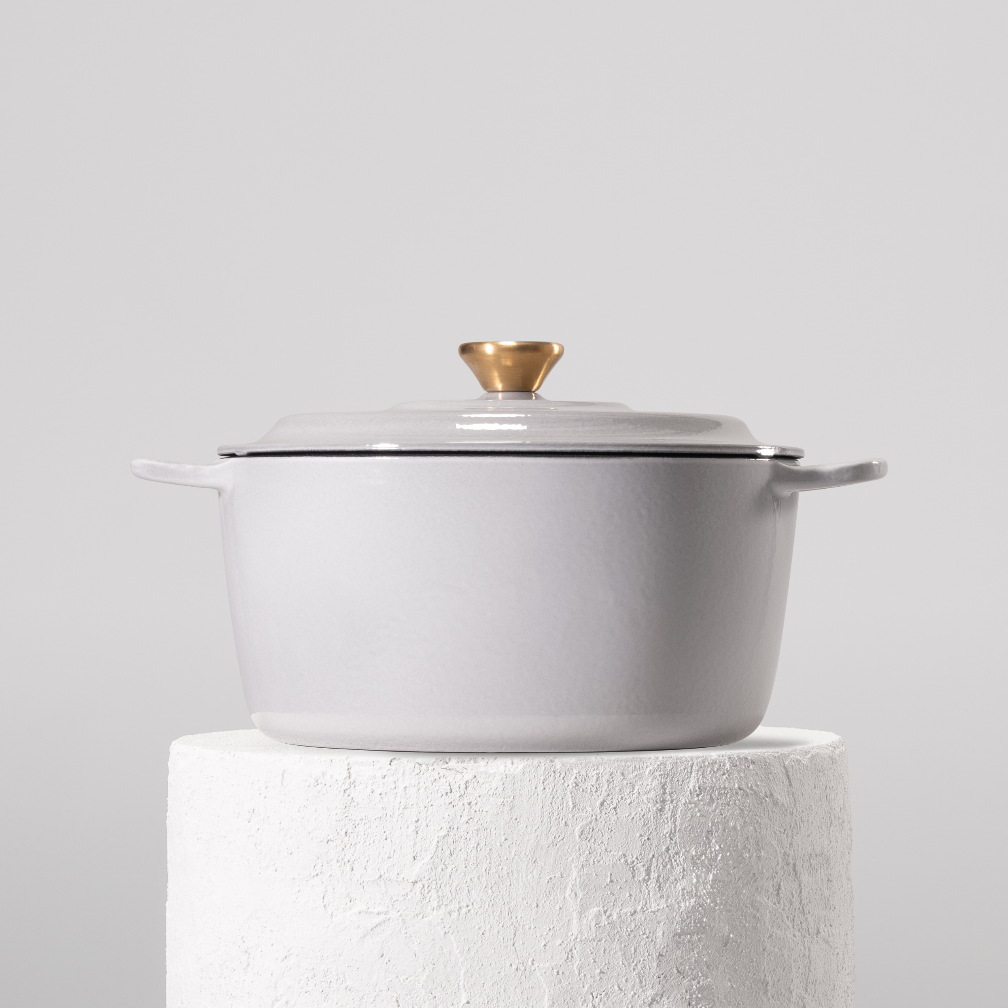 Profesionální hrnec z litiny, 26 cm, smaltovaná úprava pro snadné čištění. Vhodný na všechny typy sporáků. Barva: šedá.