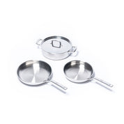 Sada pánví z vícevrstvé nerezové oceli - 3 kusy